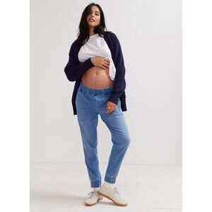 NWOT Hatch Maternity The Easy Denim Jean Jogger Pants Size 1